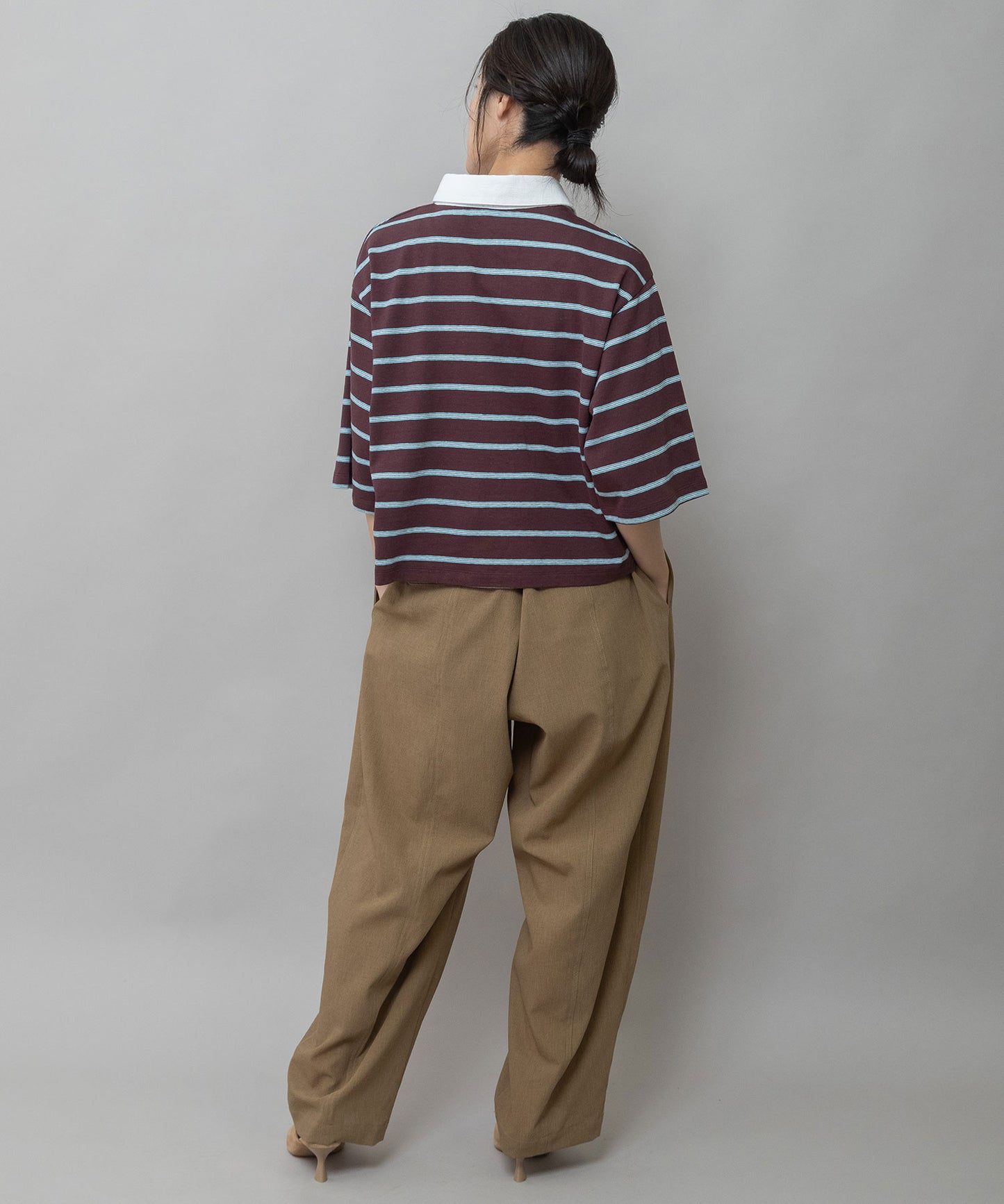 【UVカット】【防シワ】【ウォッシャブル】ストレッチサップバレルパンツ