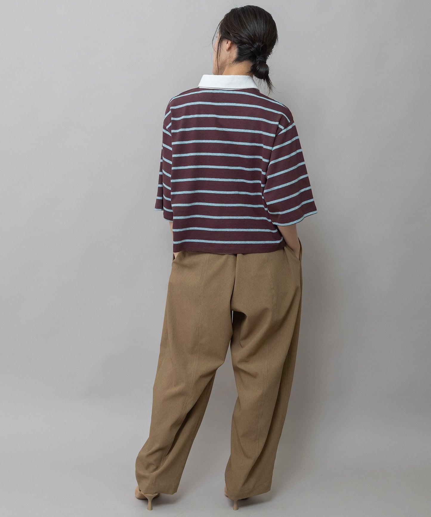 オールドコットンボーダージャージーポロシャツ