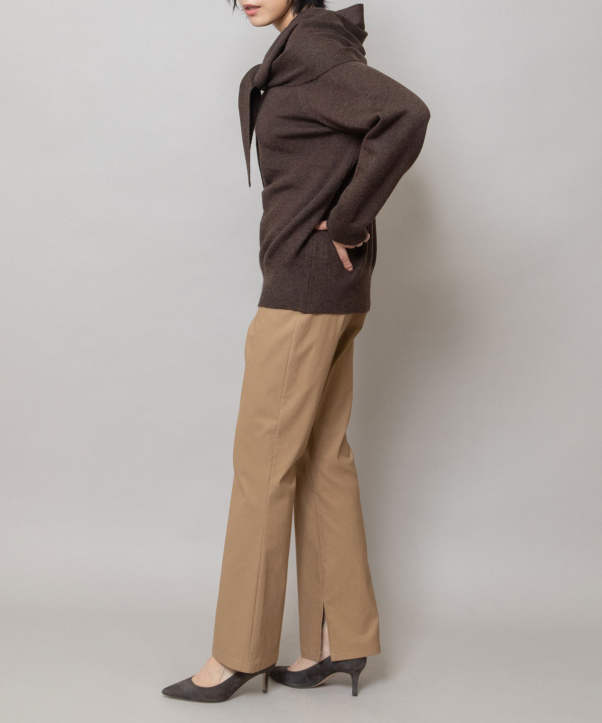 裏起毛パワーストレッチ フレアパンツ