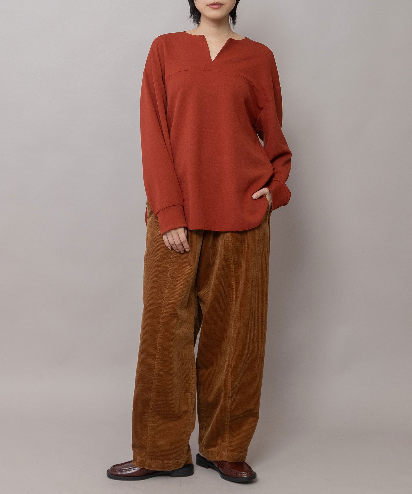 9ウェルソフトコーデュロイ バレルパンツ