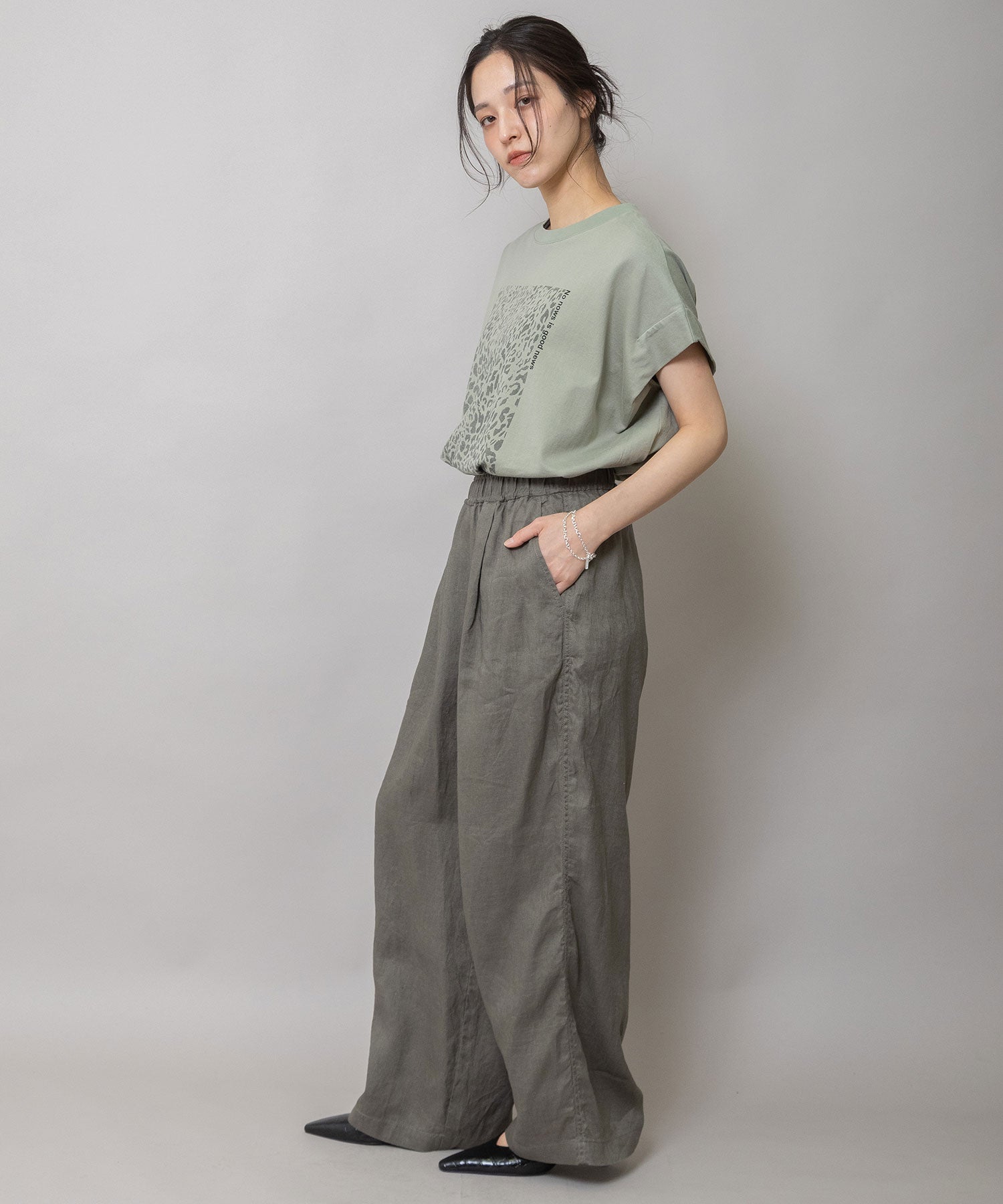40sフレンチリネンキャンバスルーズワイドパンツ – Munich web shop