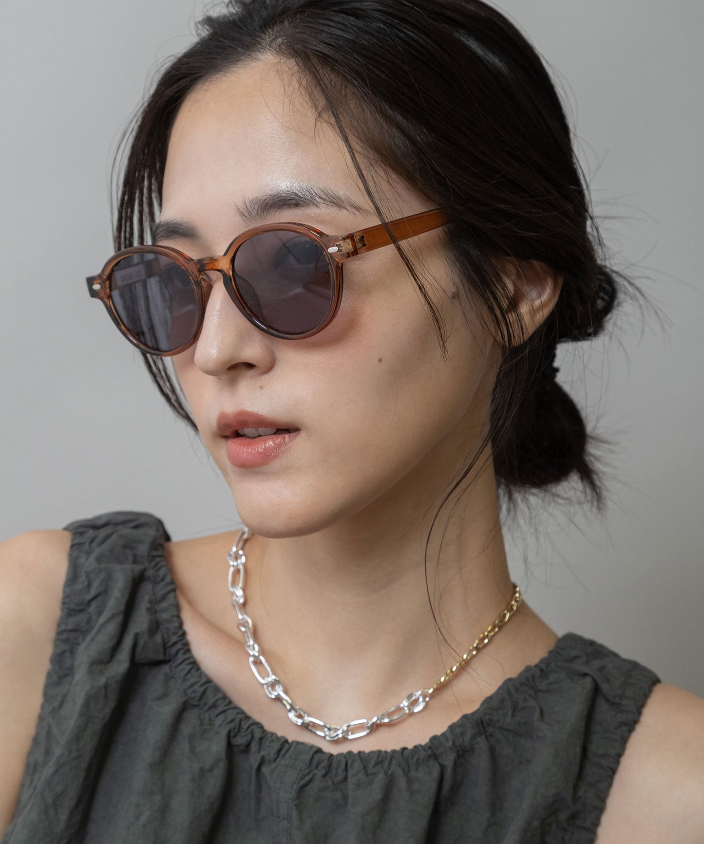 ボストンフレームサングラス