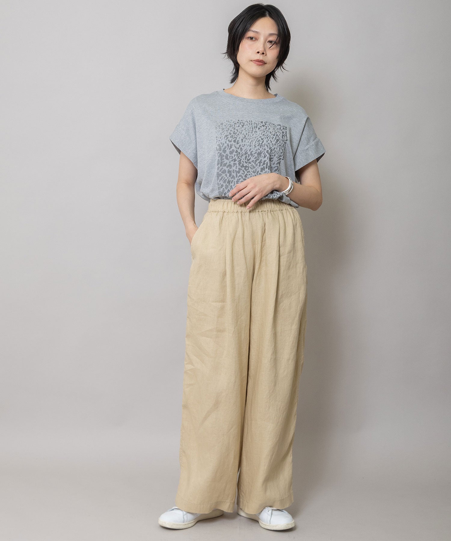 40sフレンチリネンキャンバスルーズワイドパンツ – Munich web shop