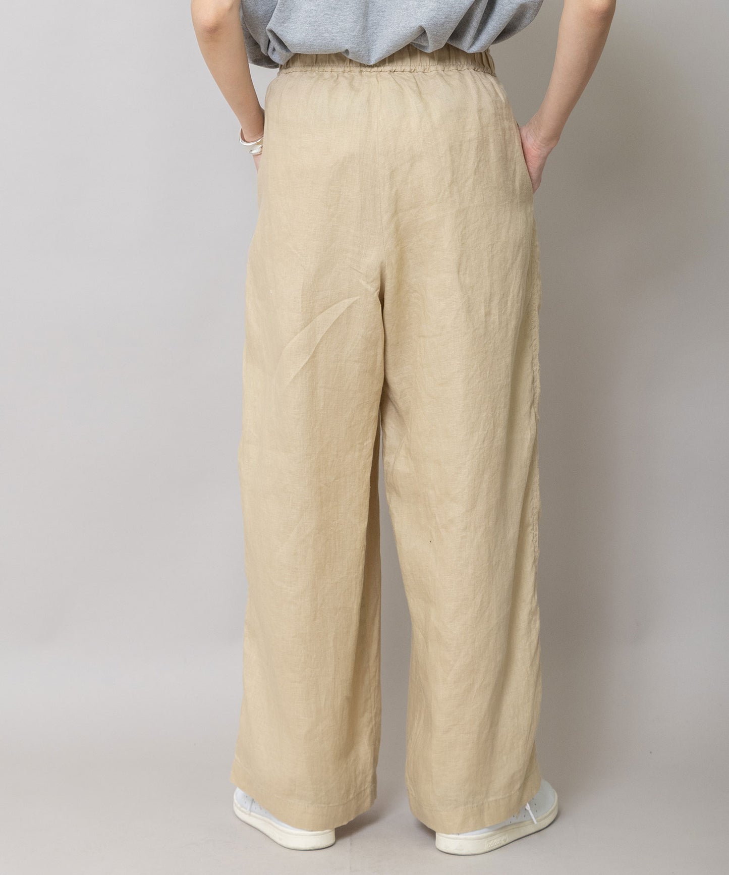 40sフレンチリネンキャンバスルーズワイドパンツ
