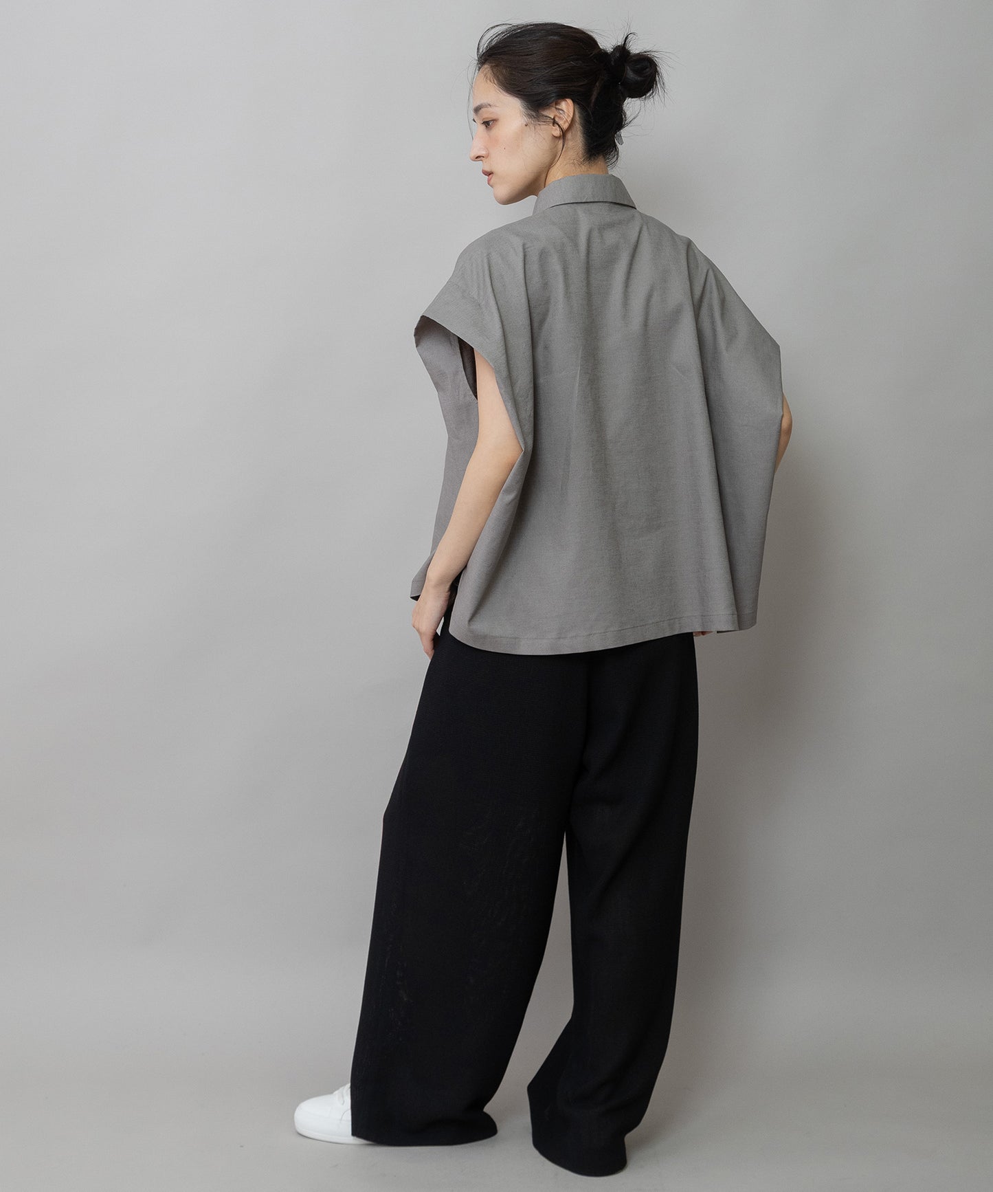 【UVカット】【接触冷感】ヘンプシャンブレータックスリーブシャツ