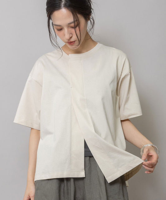 コットンジャージダブルベントTシャツ