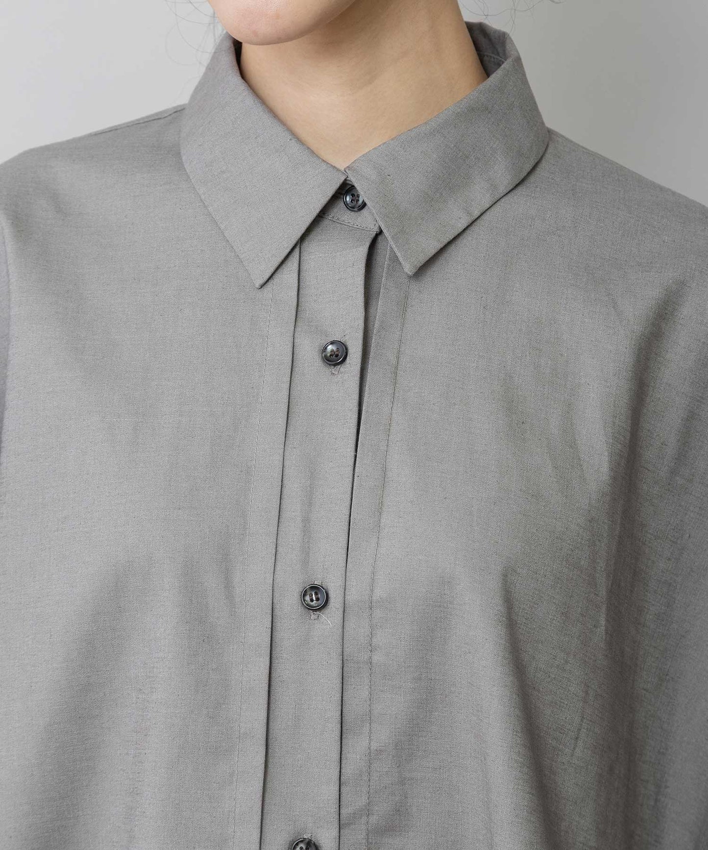 【UVカット】【接触冷感】ヘンプシャンブレータックスリーブシャツ