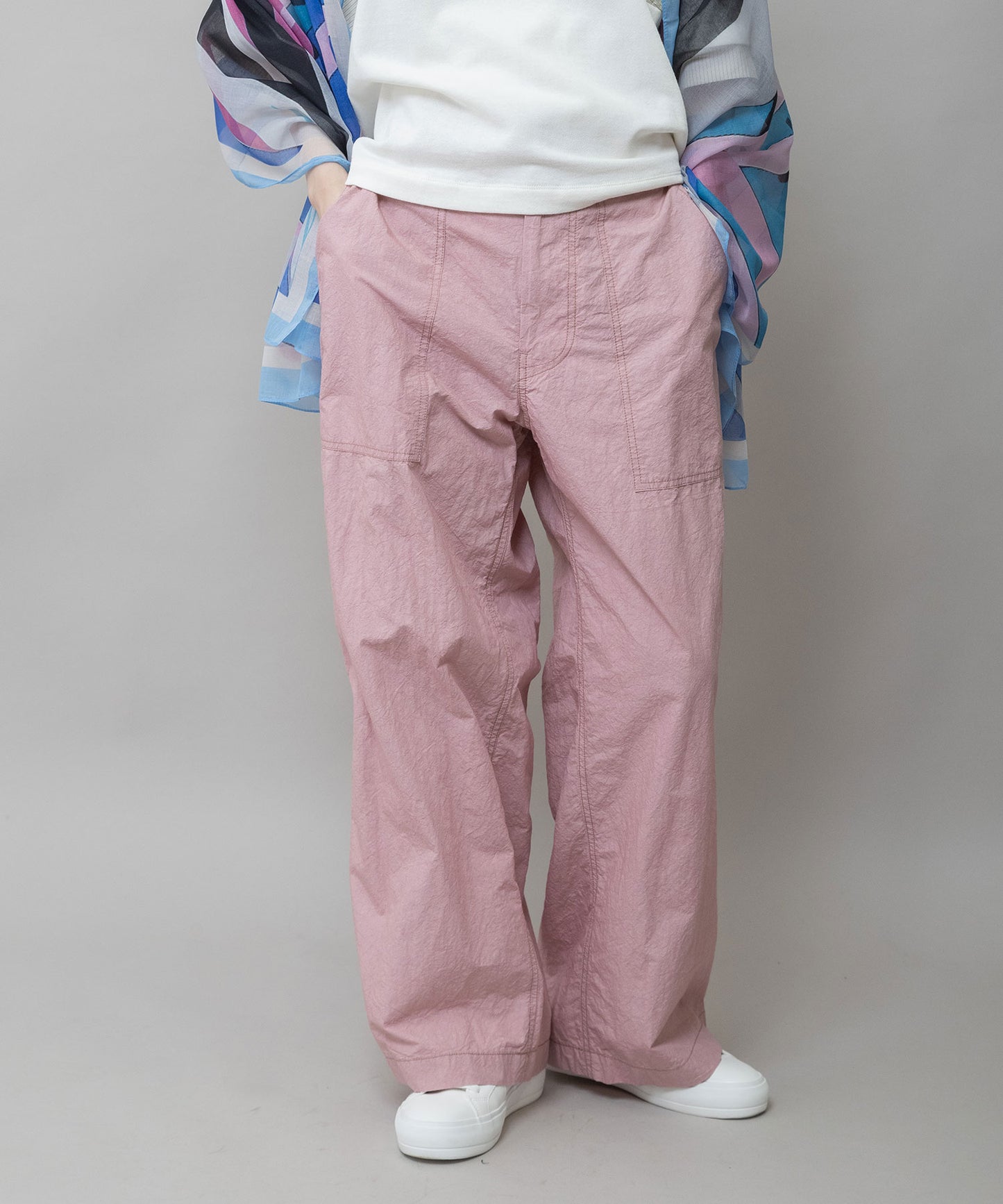 コットンリネンタイプライターベイカーパンツ