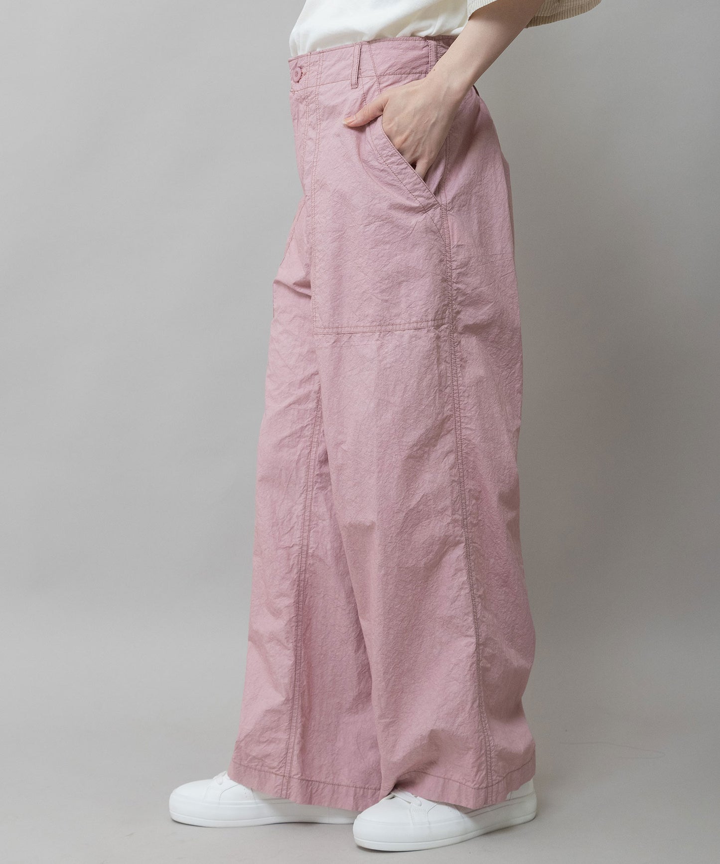 コットンリネンタイプライターベイカーパンツ