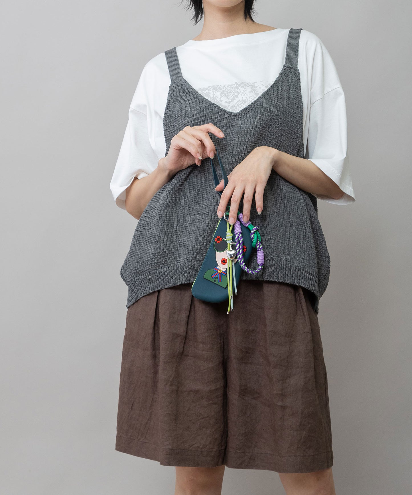 チャーム付きシリコンメガネケース