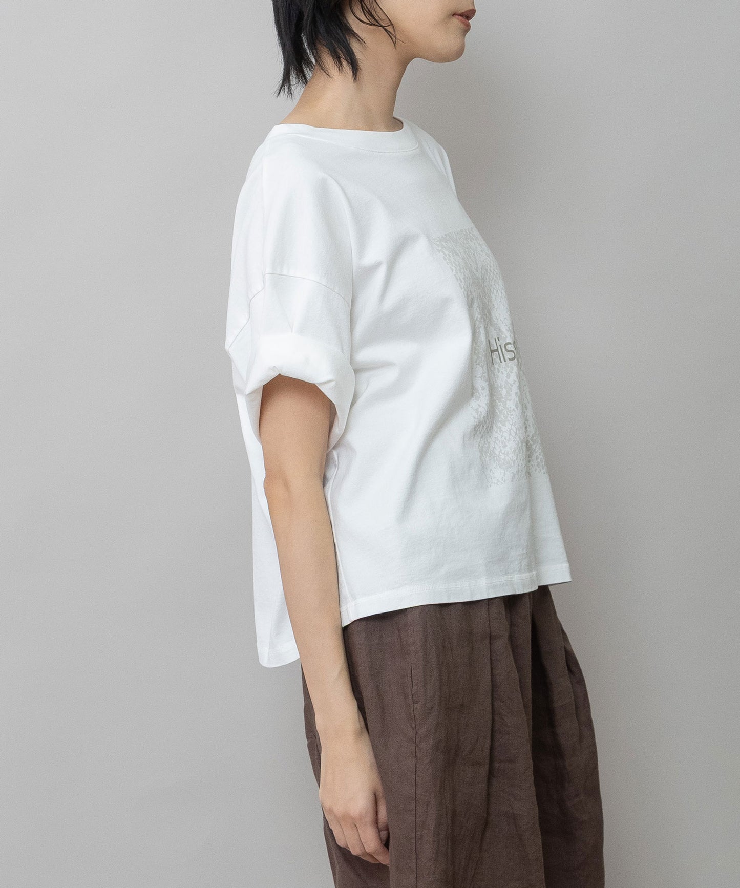 コットンジャージパイソン柄プリントTシャツ