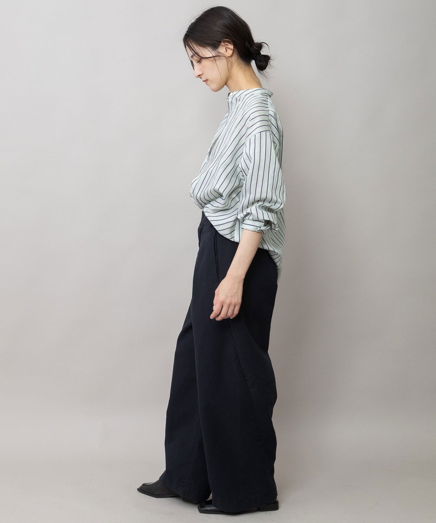オーガニックコットン バレルチノパンツ