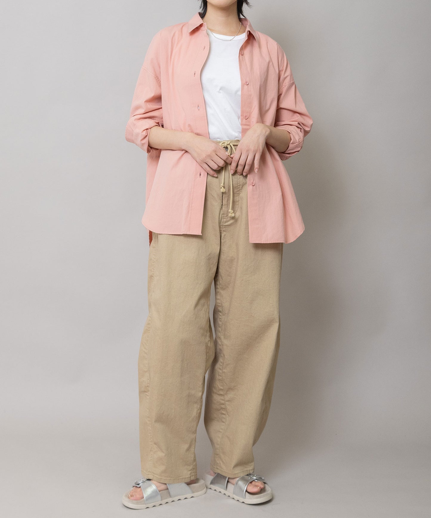 【定番】コットンブロードバックコクーンシャツ