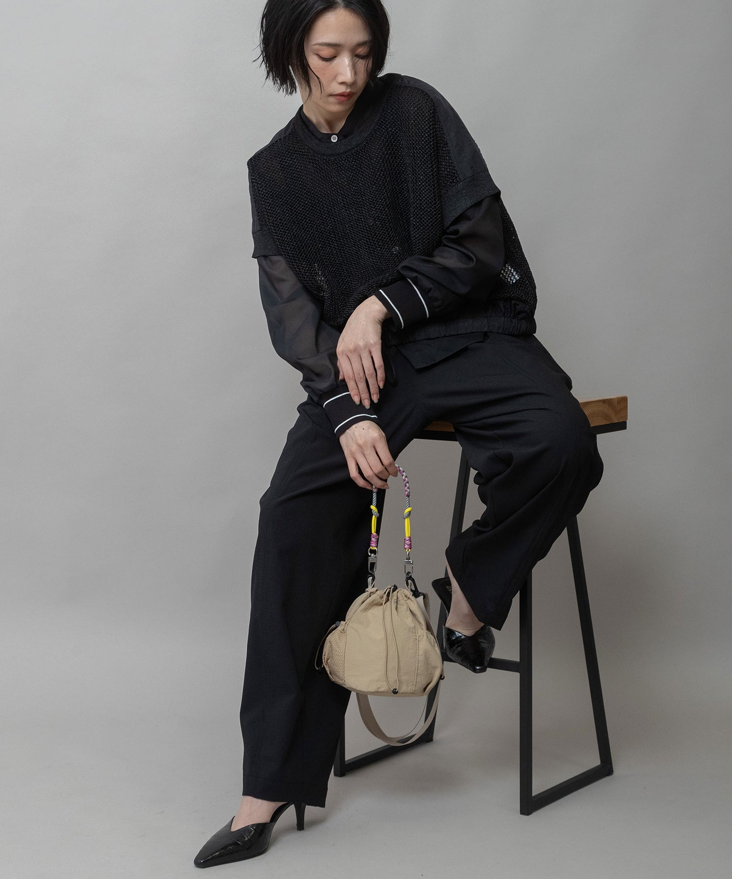 カラフルロープドローストリング2wayバッグ