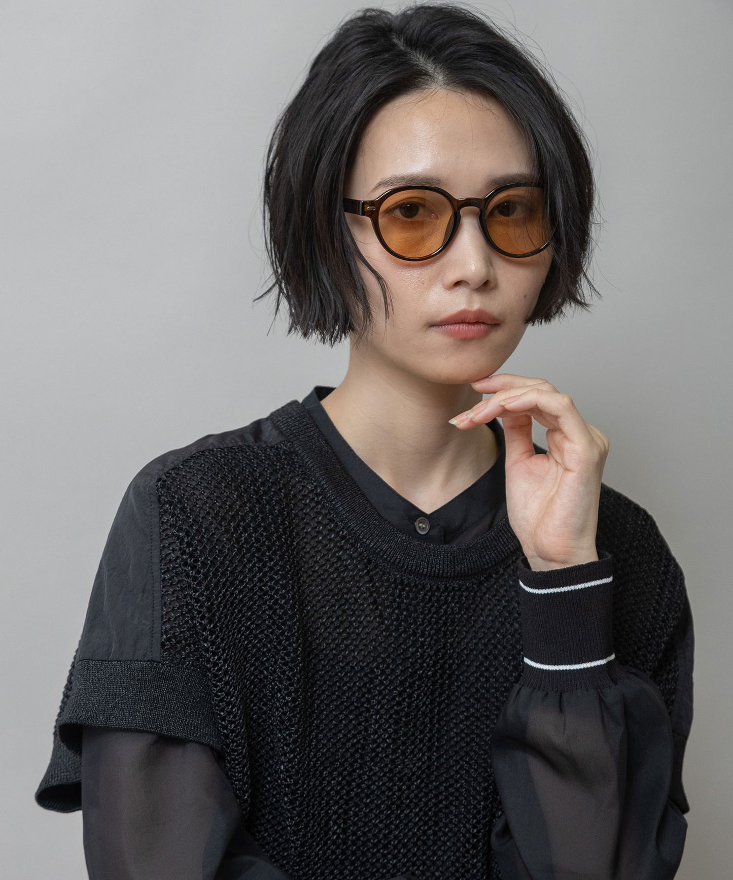 ボストンフレームサングラス