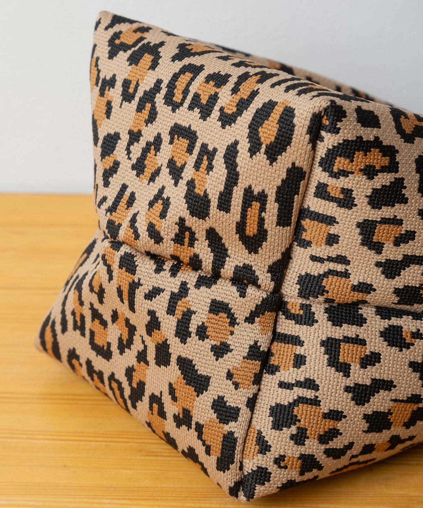 レオパードジャガードハンドバッグ