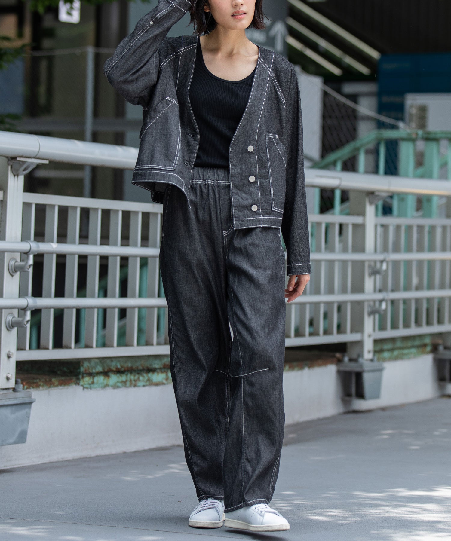 コットンリヨセルデニムバレルイージーパンツ – Munich web shop