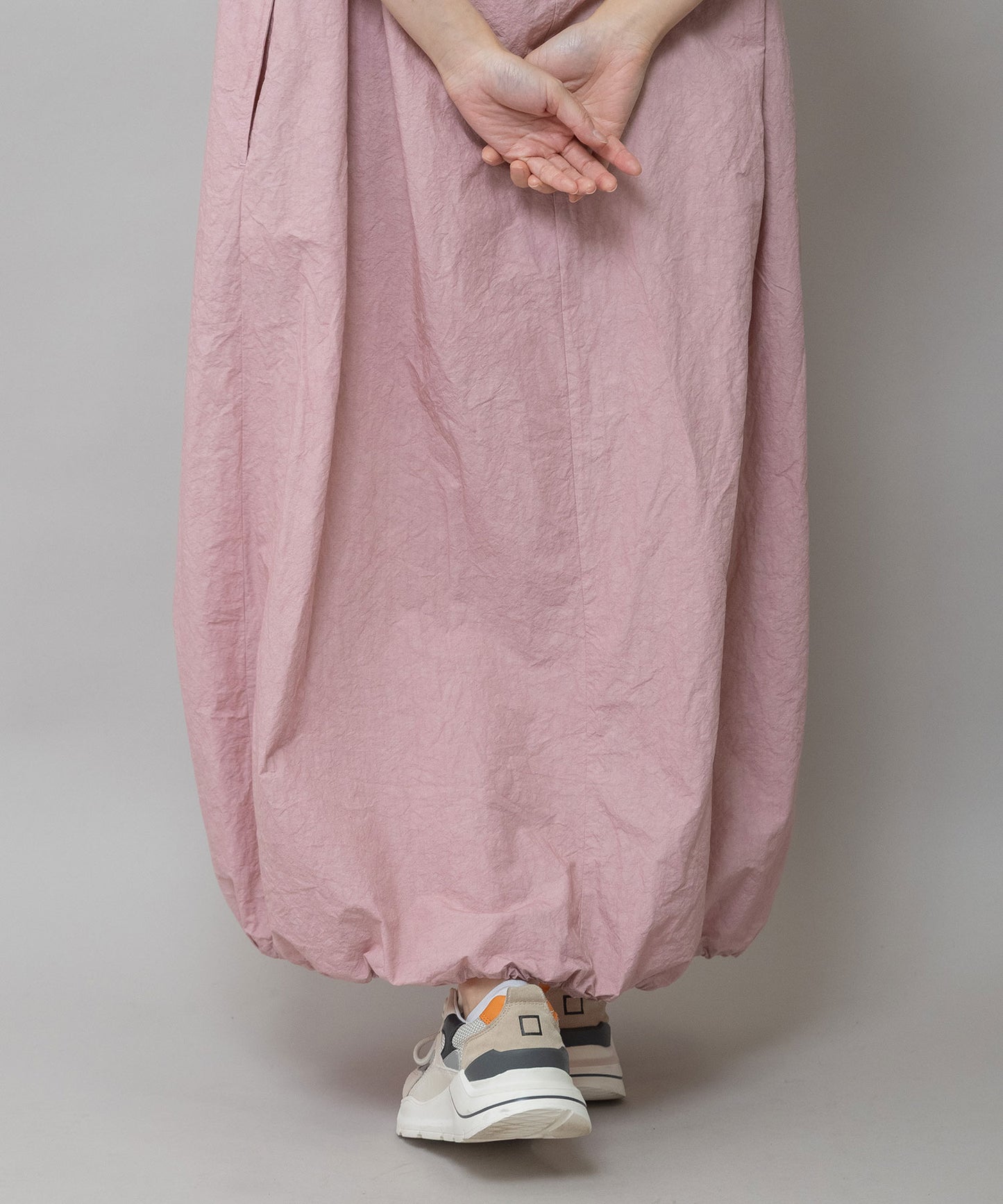 コットンリネンドローストリングワンピース