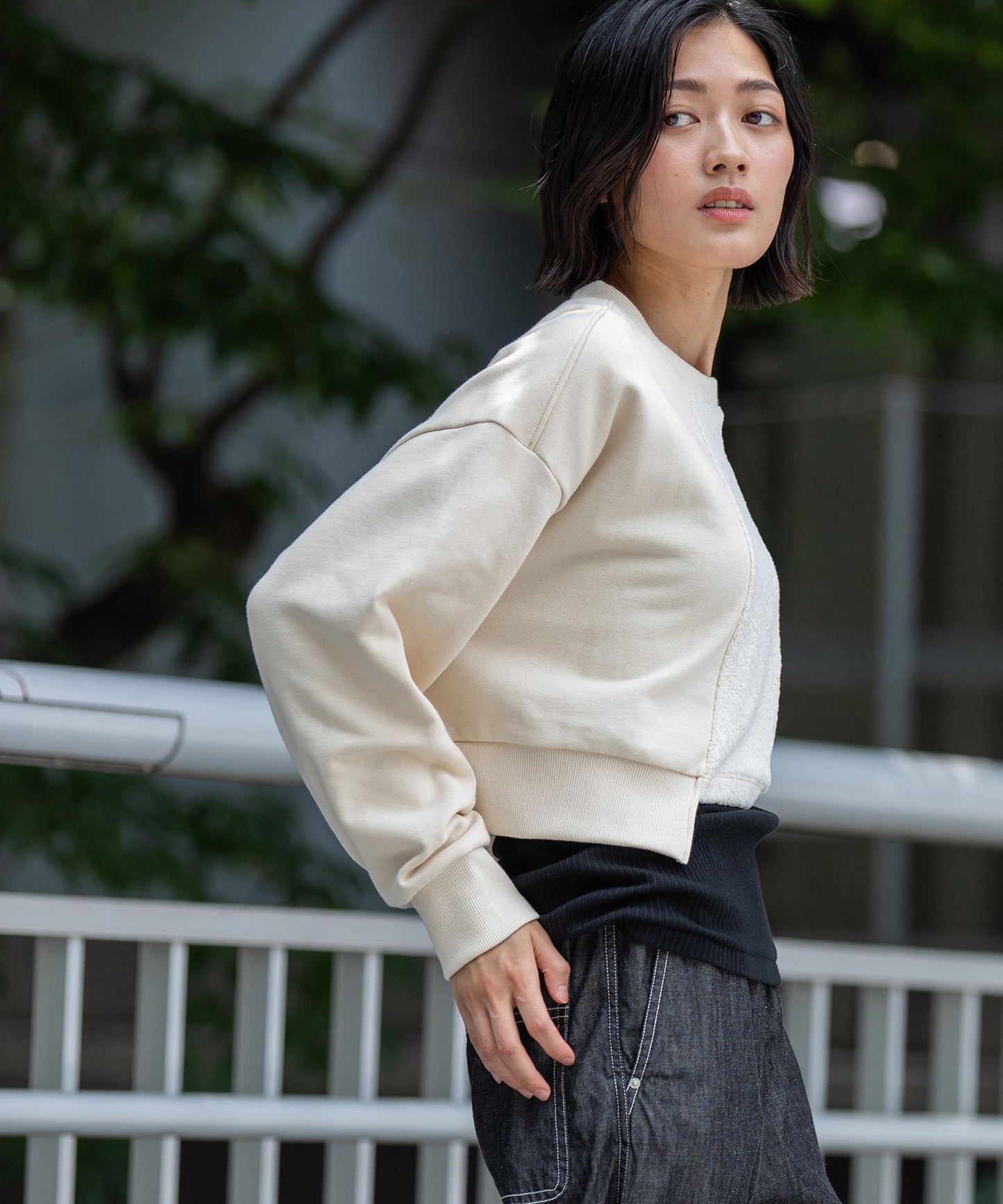 裏毛×チンチラアシンメトリースウェット