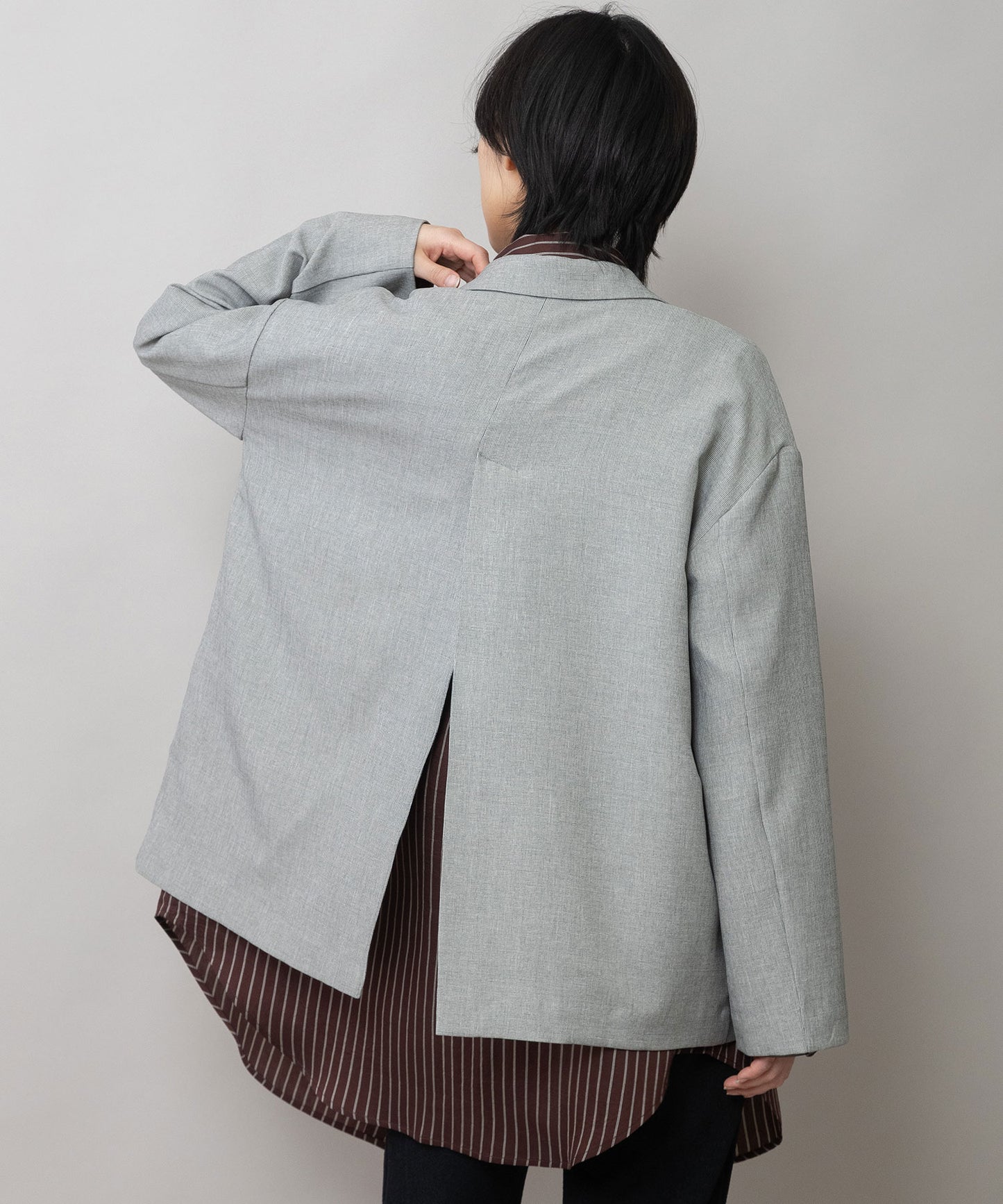 【防シワ性】ドライメランジドビー テーラードジャケット