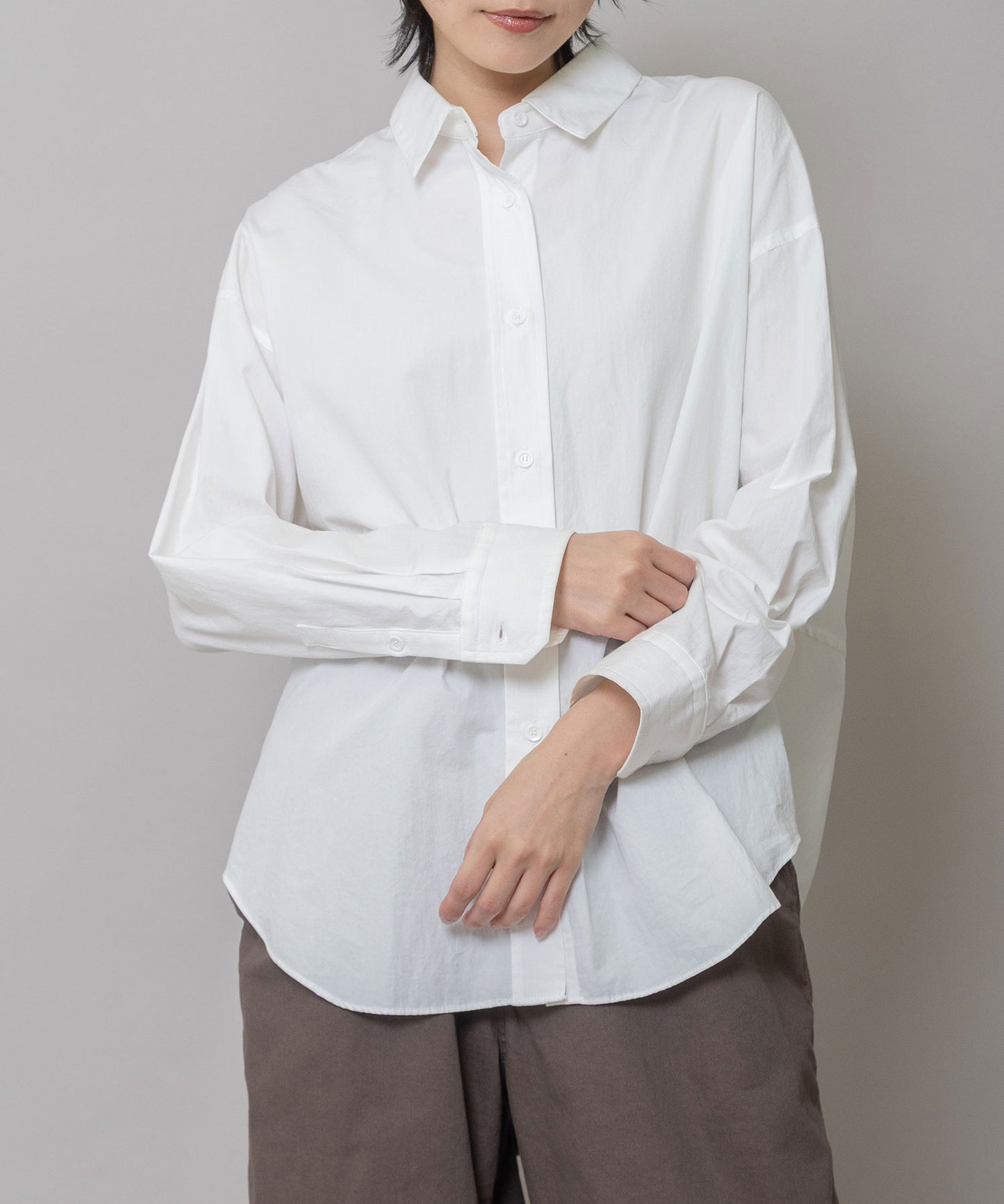 【定番】コットンブロードバックコクーンシャツ