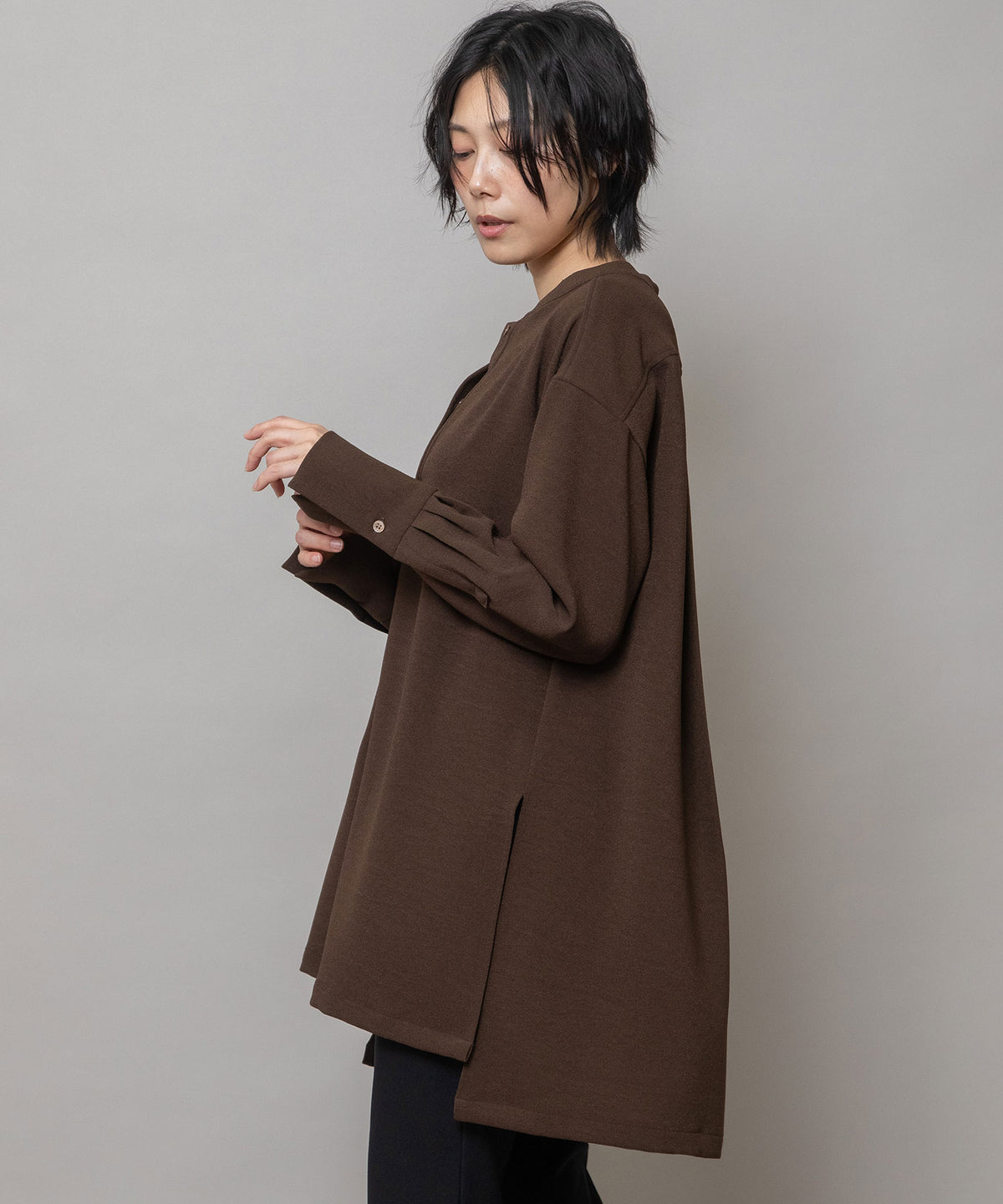 ヴィンテージダブルジョーゼットプルオーバーロングシャツ