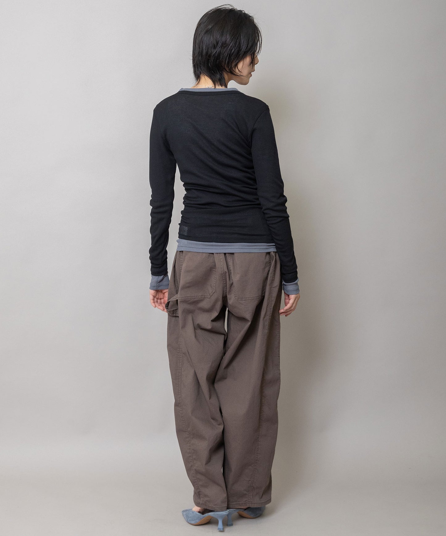 【定番】シアーリブクルーネックプルオーバー