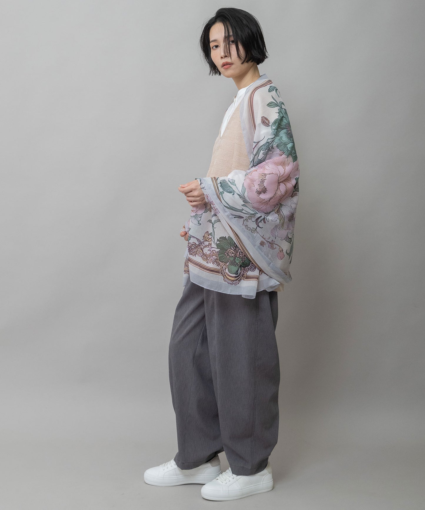 フラワープリントストール