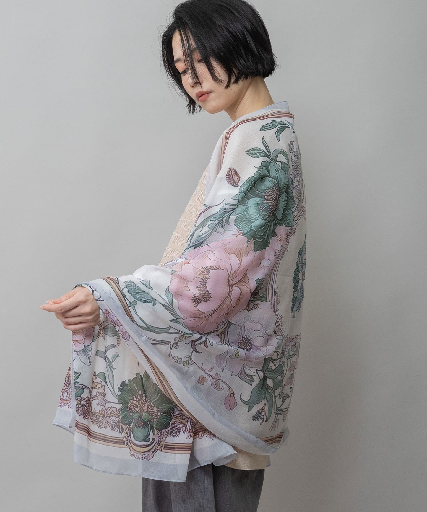 フラワープリントストール