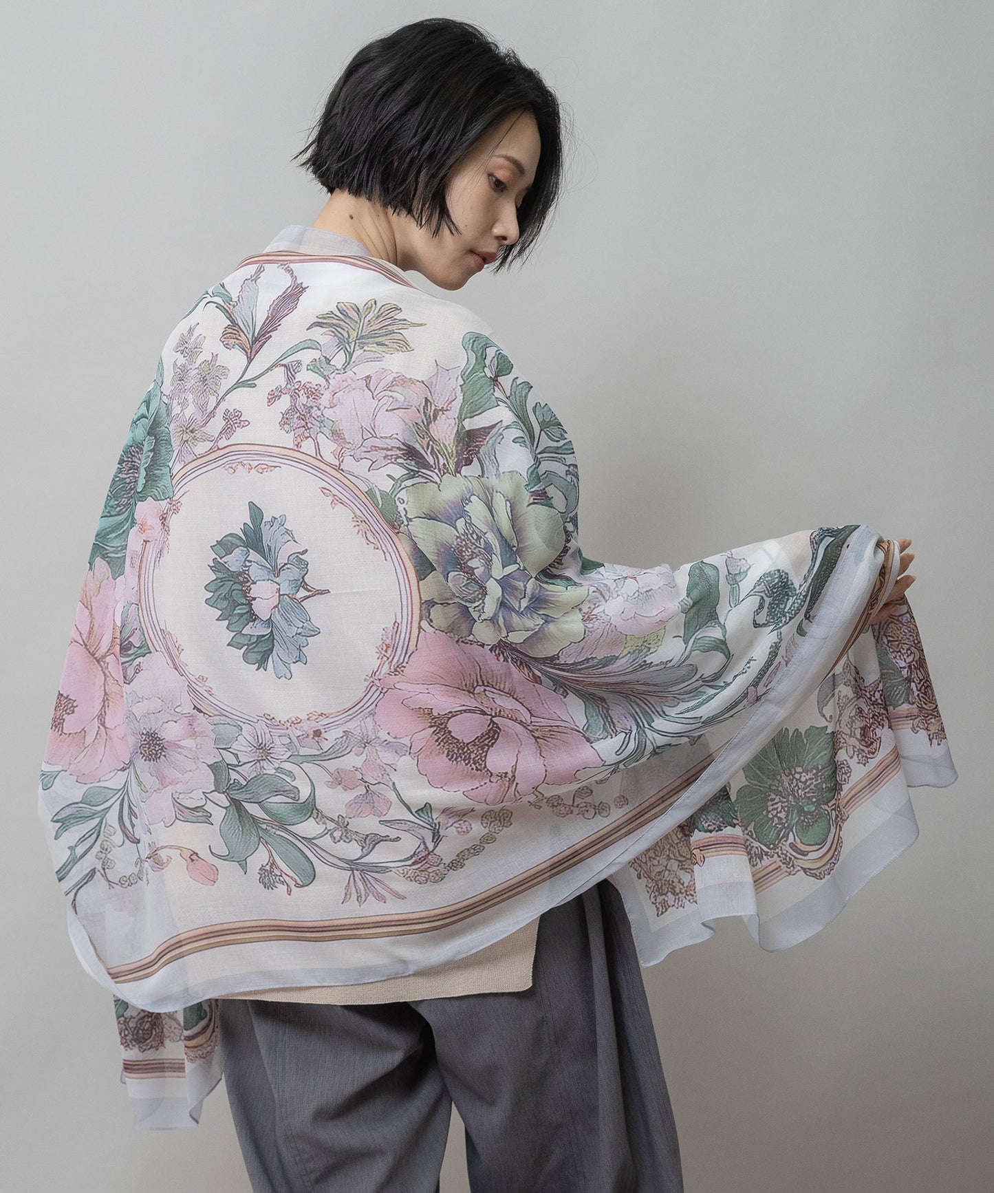 フラワープリントストール