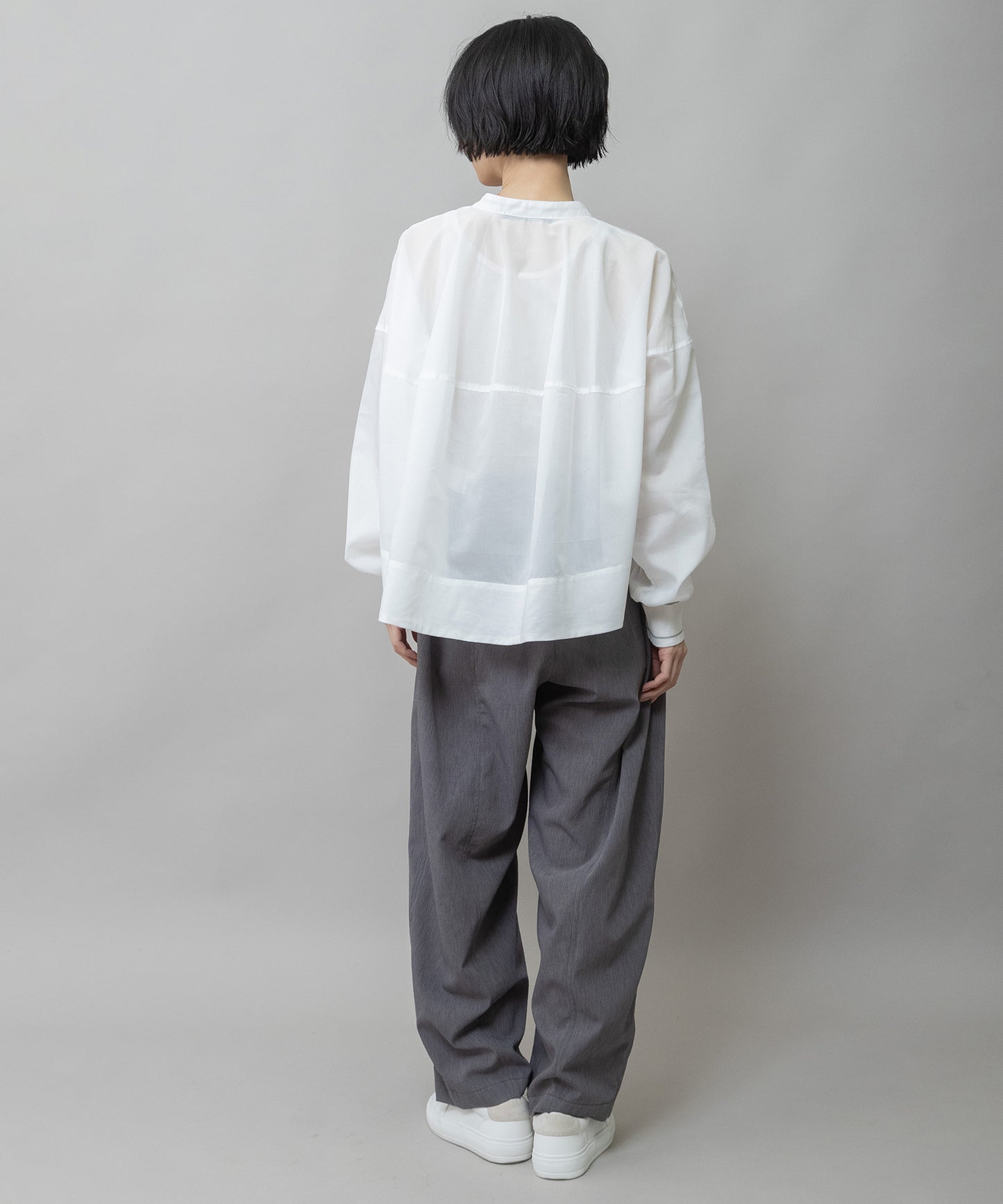 シアーボイル×ニットリブカフスシャツ