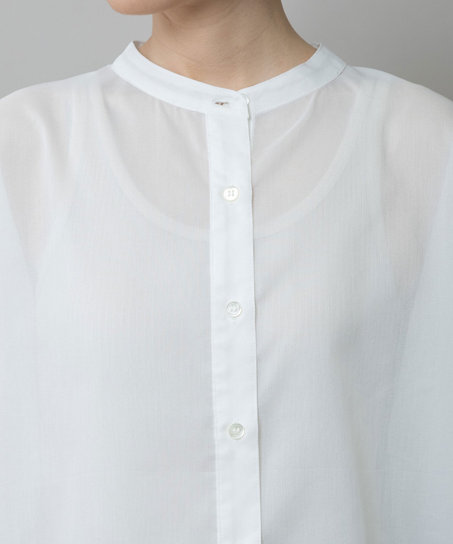 シアーボイル×ニットリブカフスシャツ