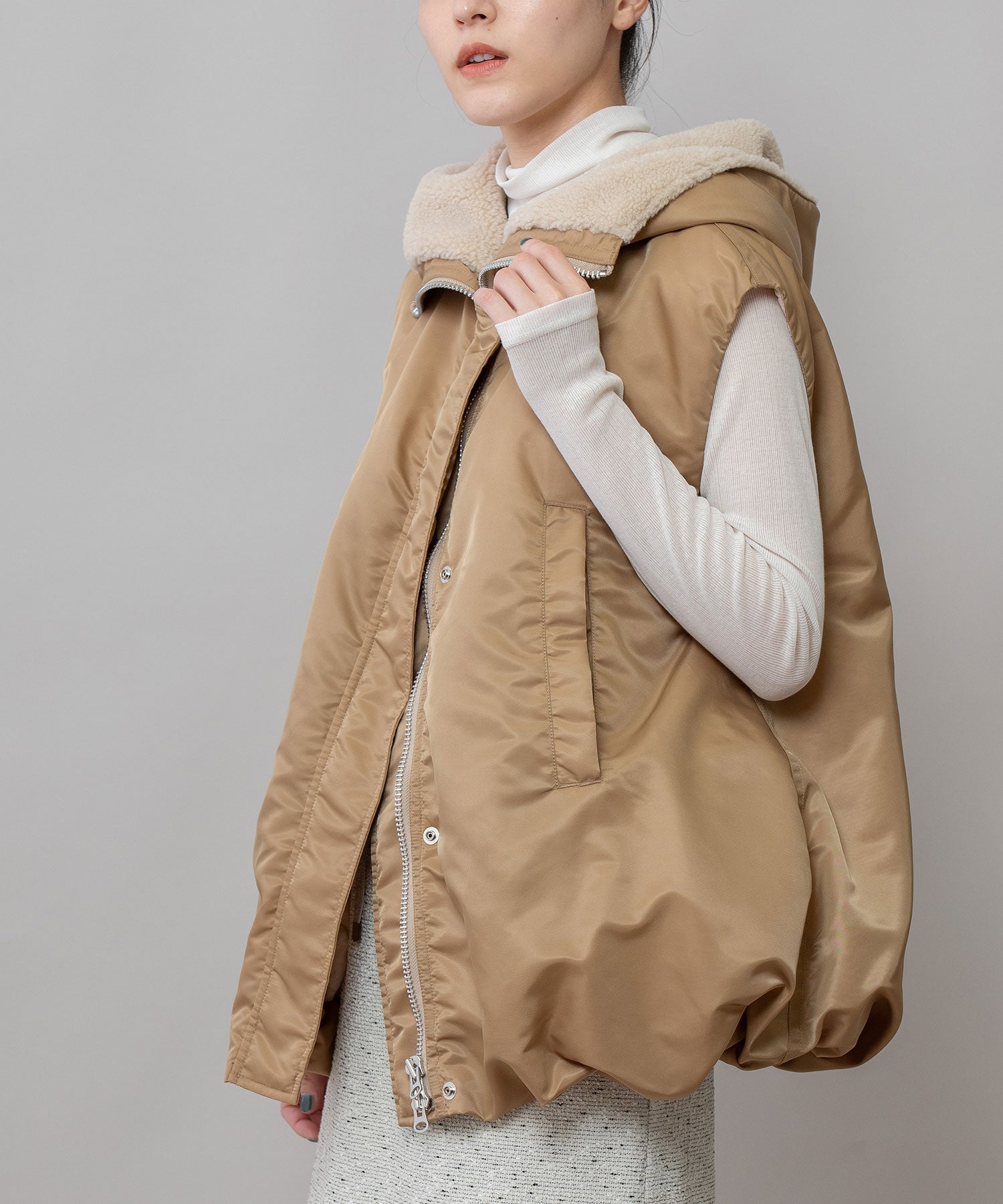 ナイロンツイル×シープボアバルーンフライトベスト – Munich web shop