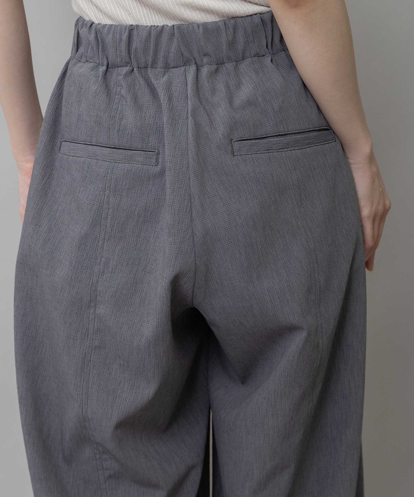 【UVカット】【防シワ】【ウォッシャブル】ストレッチサップバレルパンツ