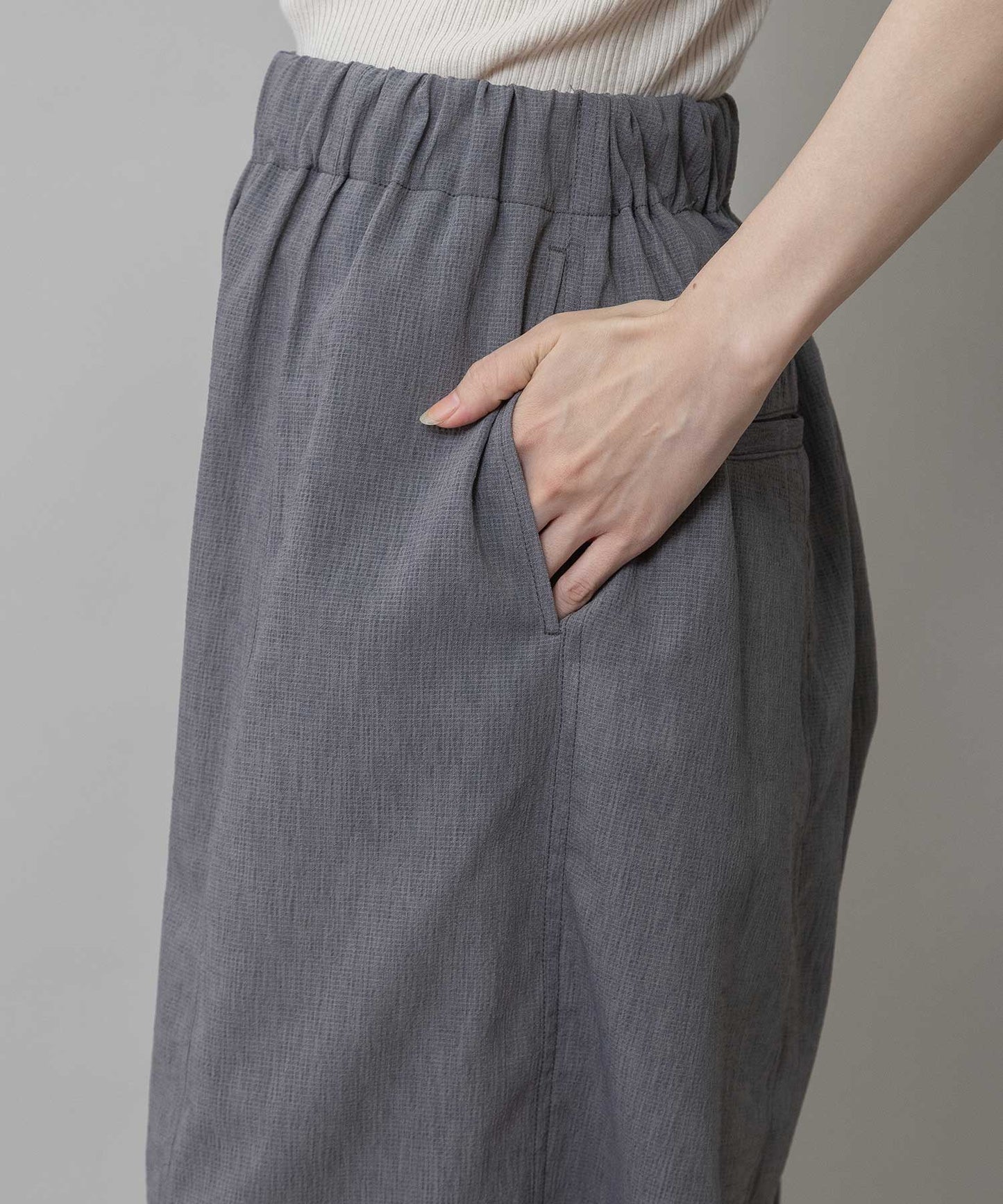 【UVカット】【防シワ】【ウォッシャブル】ストレッチサップバレルパンツ