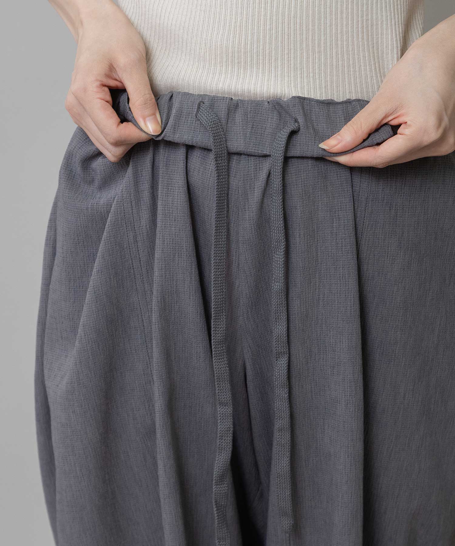UVカット】【防シワ】【ウォッシャブル】ストレッチサップバレルパンツ