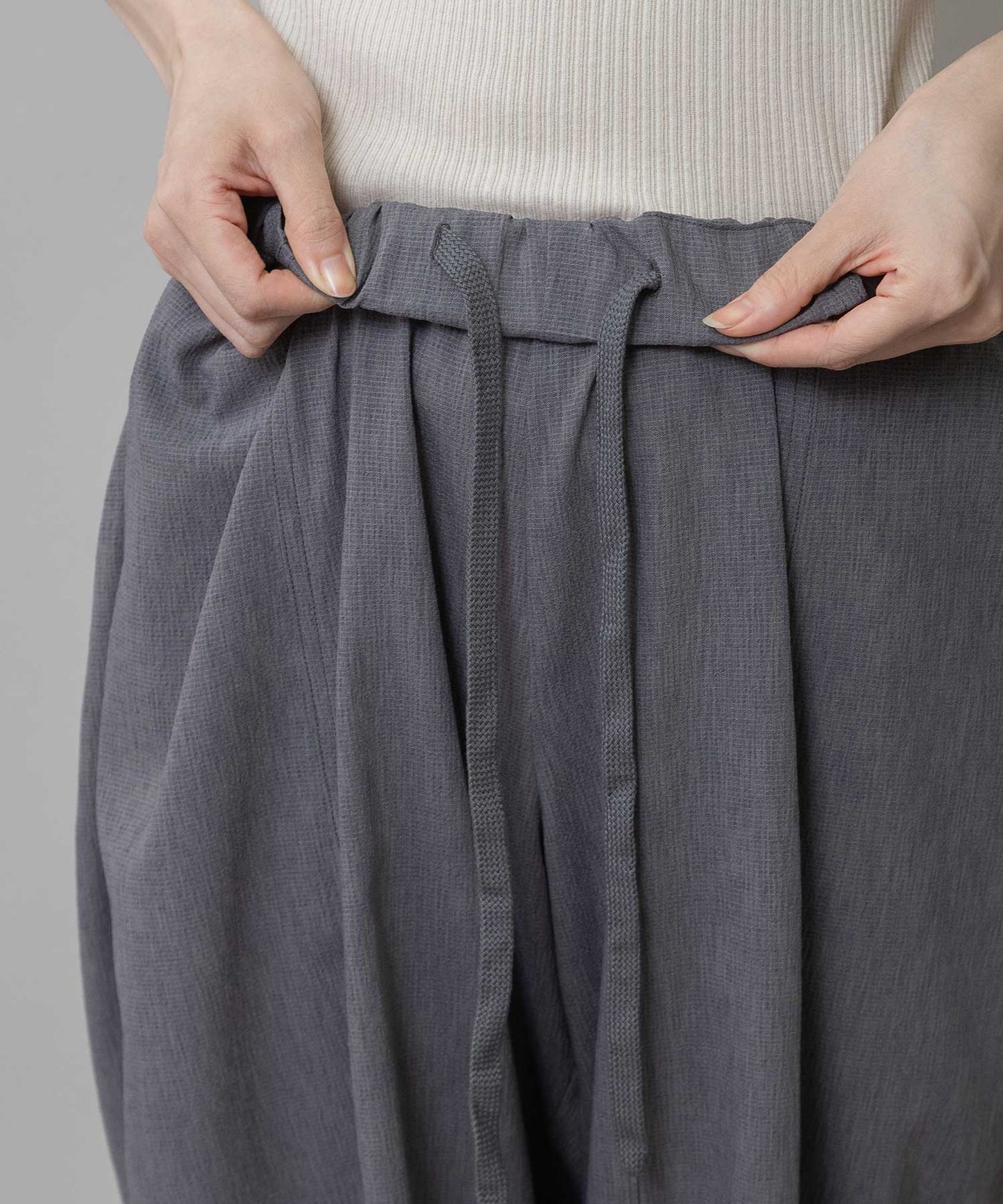 【UVカット】【防シワ】【ウォッシャブル】ストレッチサップバレルパンツ