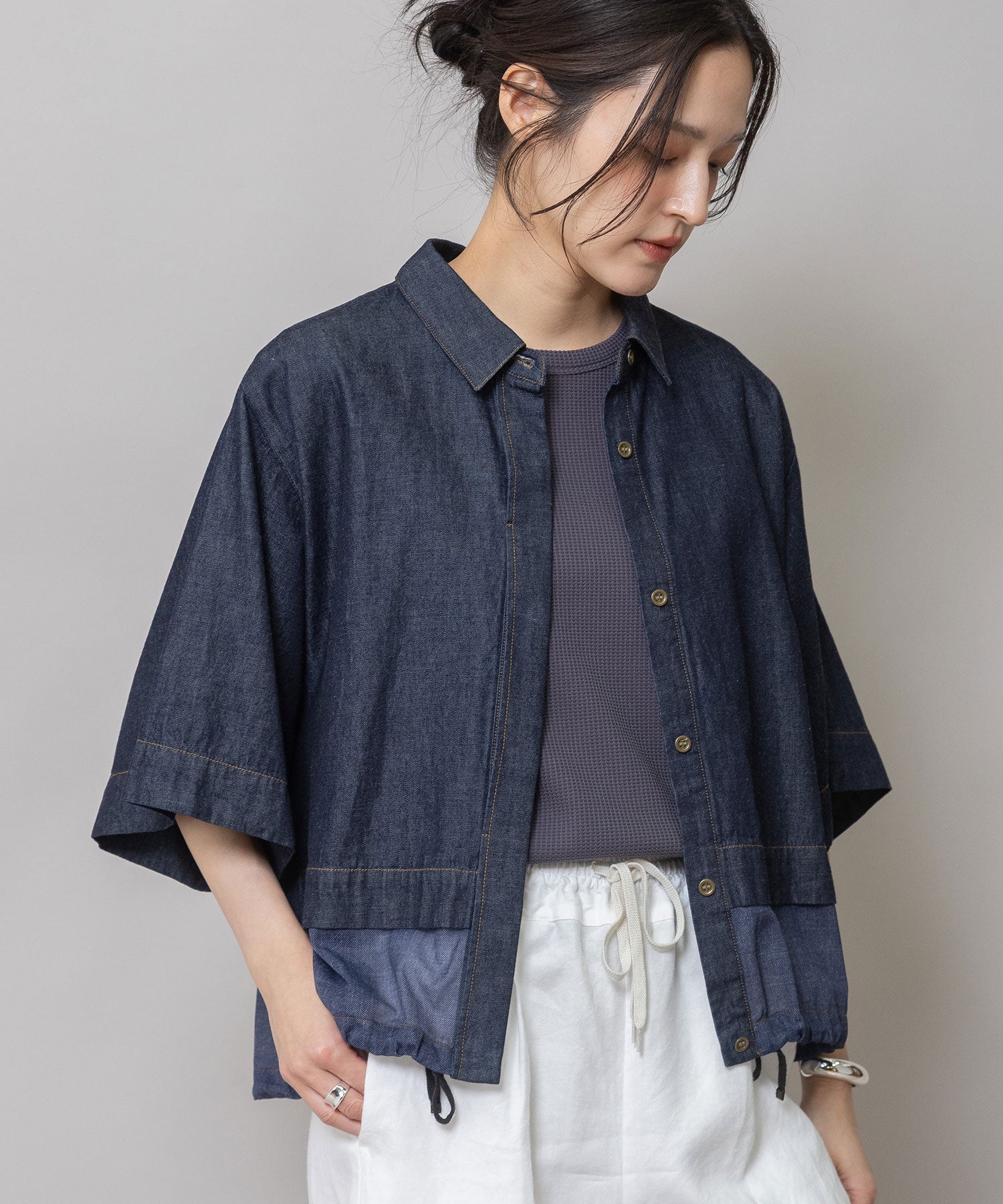 6ozスラブデニム×シアーデニムドッキングシャツ – Munich web shop