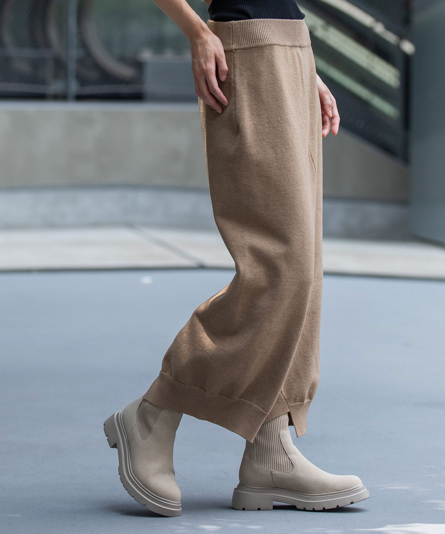 7GG天竺編みニットルーズパンツ