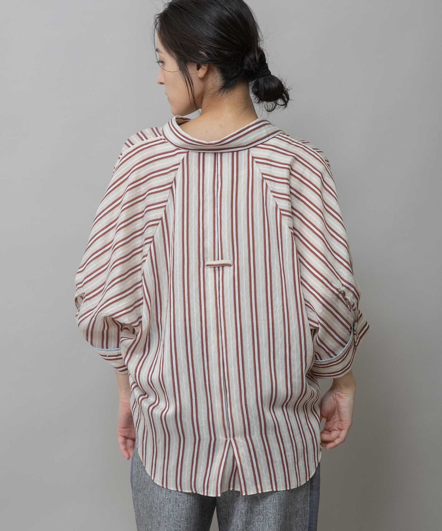 【Turkey】 ストライプハーフスリーブシャツ