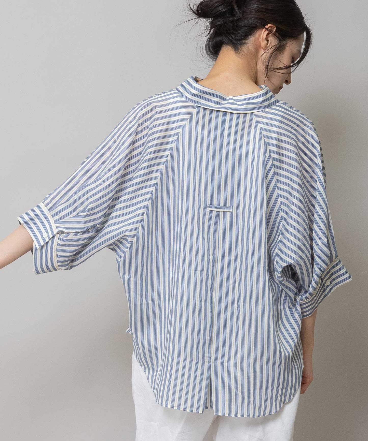 【Turkey】 ストライプハーフスリーブシャツ