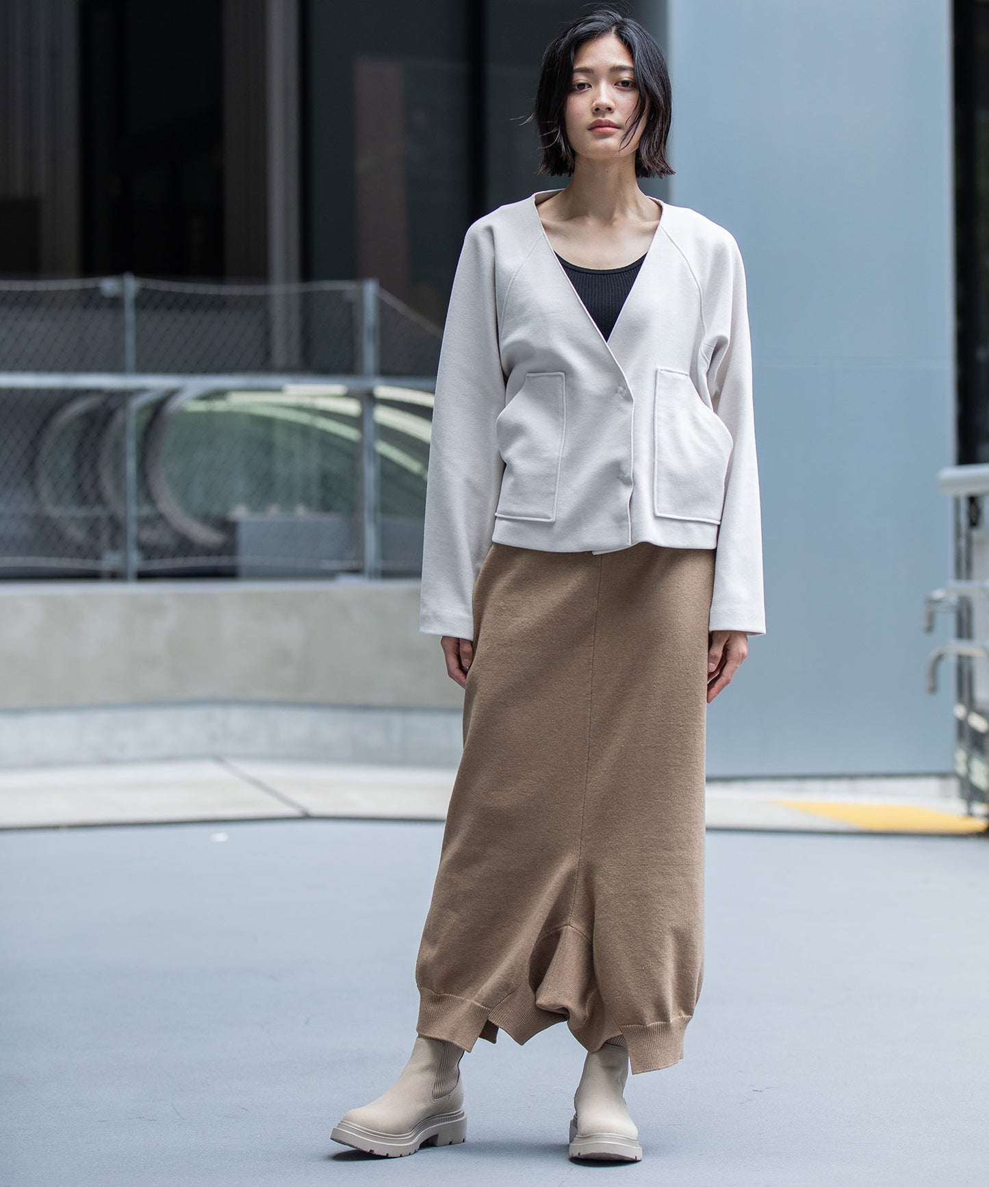 7GG天竺編みニットルーズパンツ