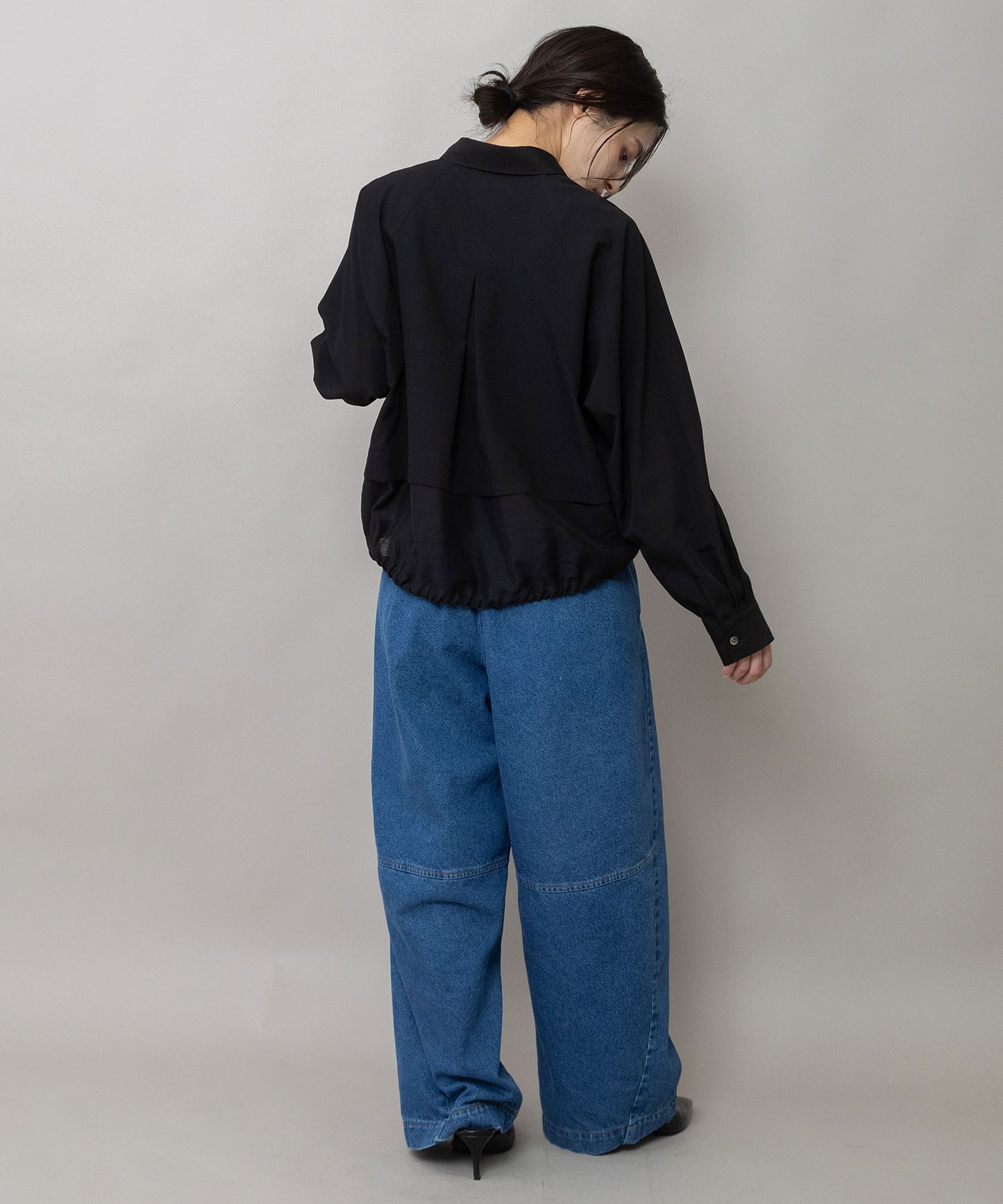 ブロード×シアーリネン レイヤードシャツ