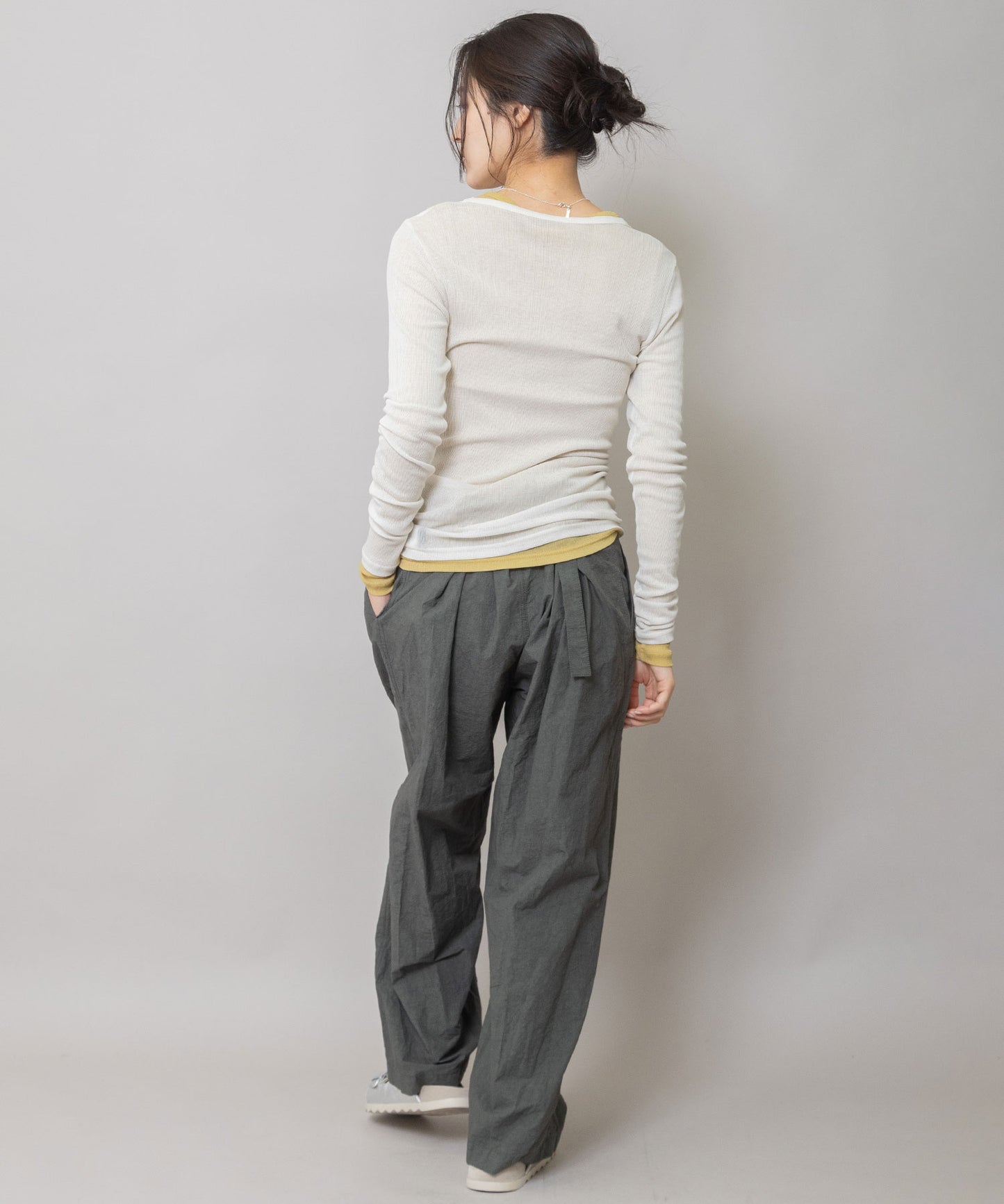 【定番】シアーリブクルーネックプルオーバー