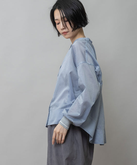 シアーボイル×ニットリブカフスシャツ