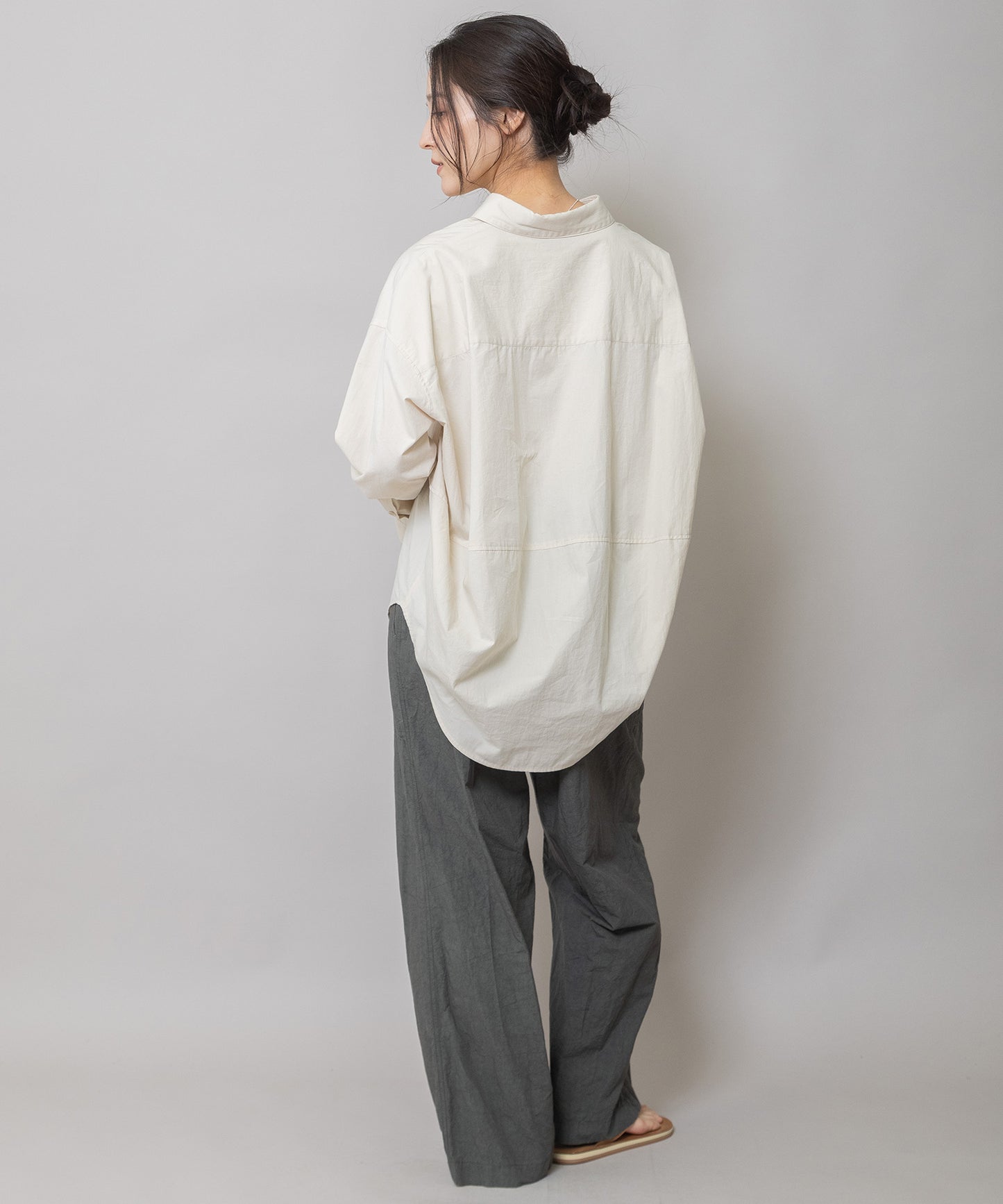 【定番】コットンブロードバックコクーンシャツ