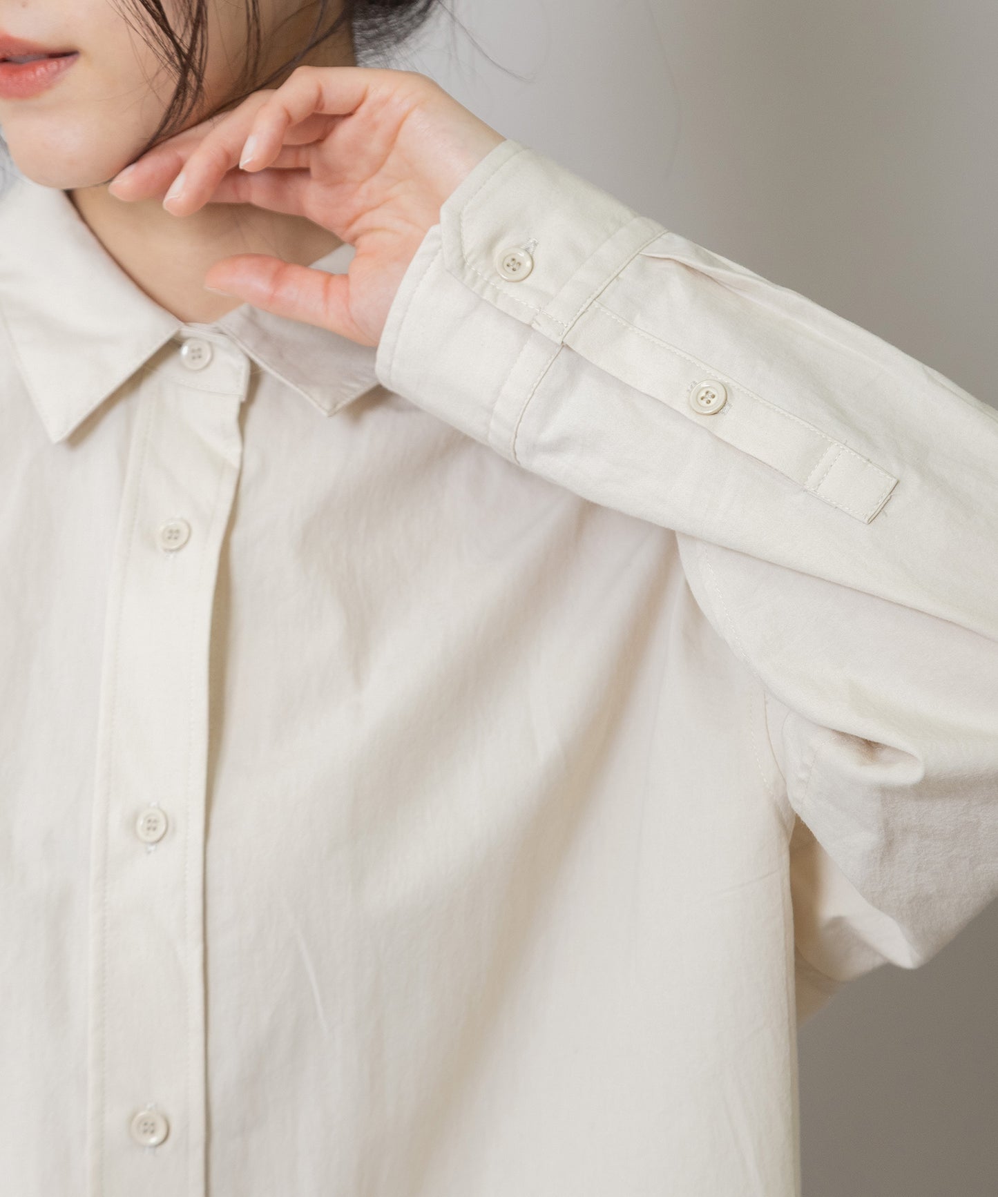 【定番】コットンブロードバックコクーンシャツ