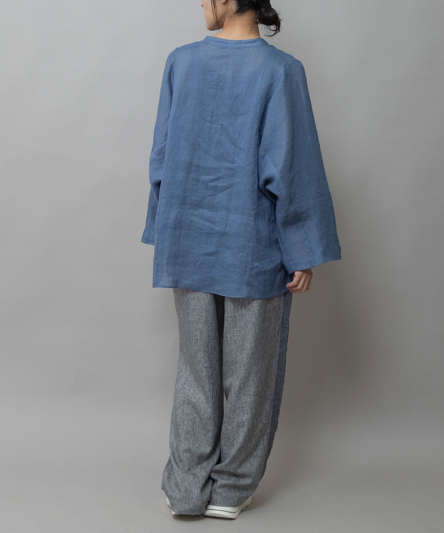 60sフレンチリネンキャンバスルーズシャツ