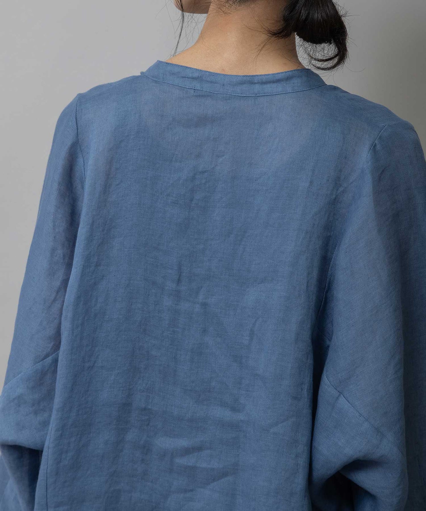 60sフレンチリネンキャンバスルーズシャツ