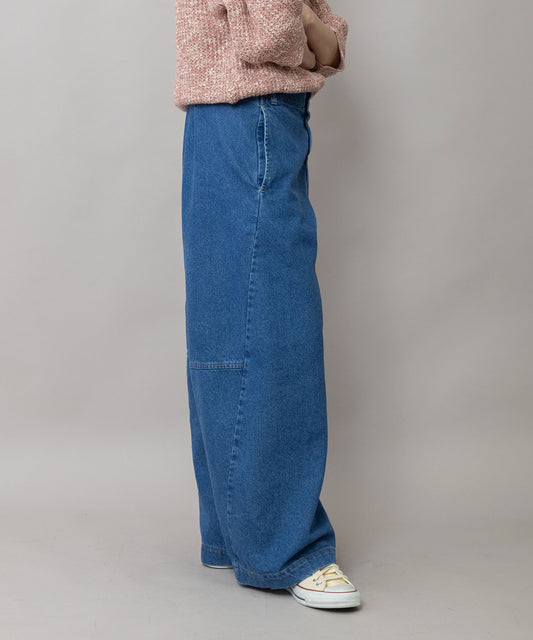 11ozオープンエンドデニム バレルパンツ